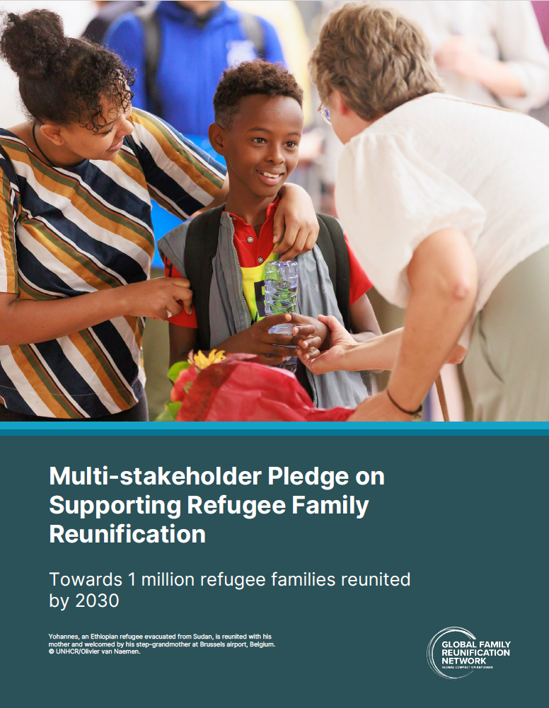 Cover of family reunification pledge community report Cover of family reunification pledge community report