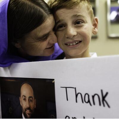 Abducted Iraqi boy reunites with family in Canada.