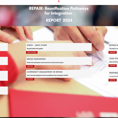 Screenshot of the REPAIR website