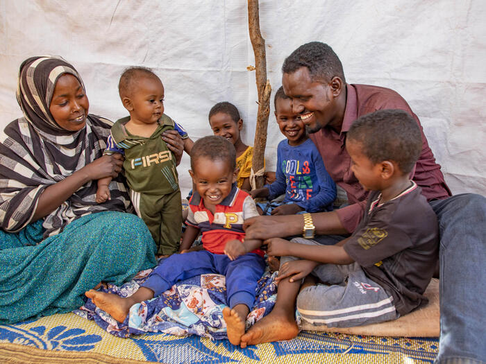 Ethiopia. Refugee leader rebuilds his life with his family
