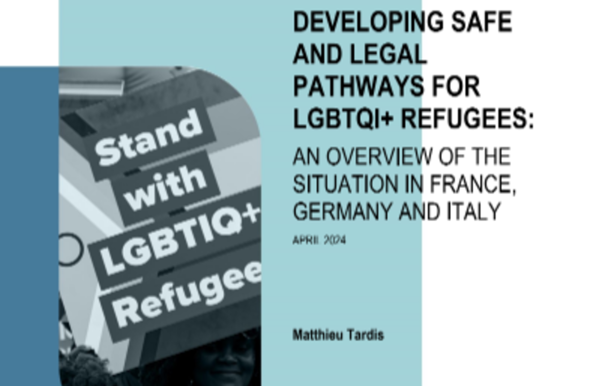 Cover of the report &quot;Safe and legal pathways for LGBTQI+ refugees&quot;