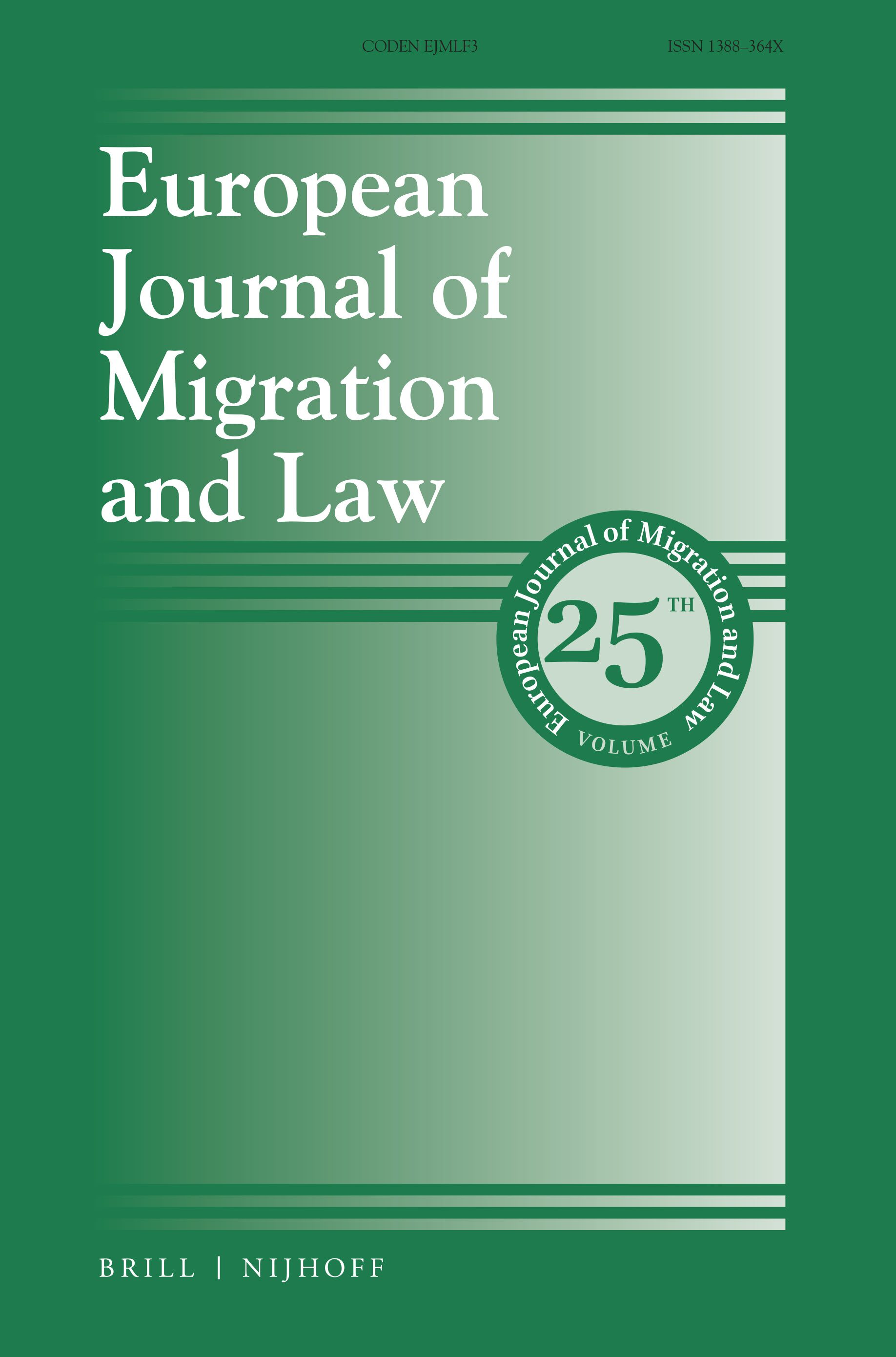 European Journal of Migration and Law cover