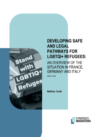 Cover of the report "Safe and legal pathways for LGBTQI+ refugees"